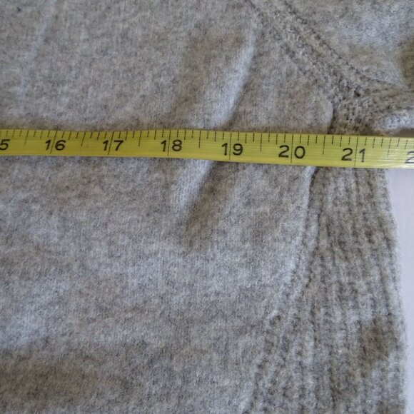 Time And Tru Gray Knit Pullover Hooded Sweater Womens Size L 12 14 Long Sleeve - Picture 8 of 11